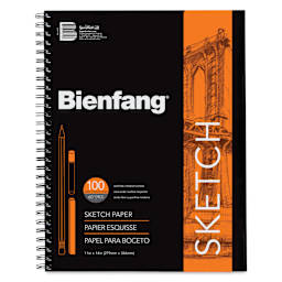 Bienfang Wirebound Sketch Pad - 11" x 14", 100 Sheets
