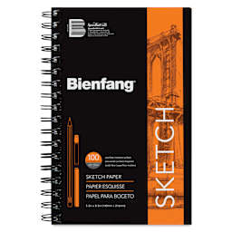 Bienfang Wirebound Sketch Pad - 5-1/2" x 8-1/2", 100 Sheets
