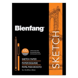 Bienfang Tapebound Sketch Pad - 9" x 12", 100 Sheets