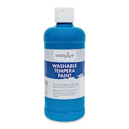 Handy Art Washable Paint - Front of 16 oz Turquoise bottle