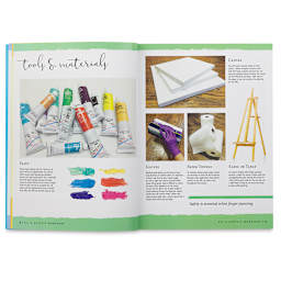 Oil and Acrylic Workshop - Spread showing Tools and Materials needed
