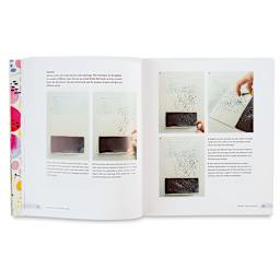 Creative Watercolor - Inside spread showing spatter technique
