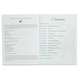 Watercolor Lettering - Inside spread of Table of Contents