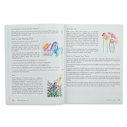 Watercolor Lettering - Inside spread about using masking fluid