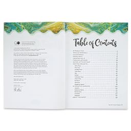 The Art of Paint Pouring - Inside spread of Table of Contents