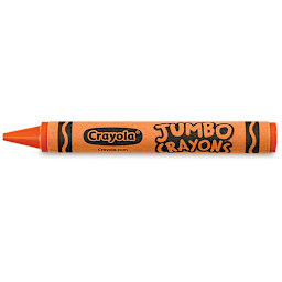 Crayola Jumbo Crayons - Set of 8, single Orange crayon laid out