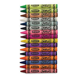 Crayola Jumbo Crayons - Set of 16, crayons laid out