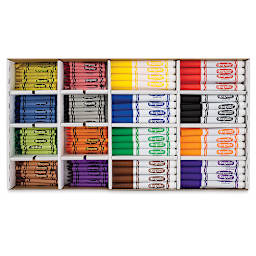 Crayola Combo Classpack - Regular Size Crayons and Non-Washable Markers, Pkg of 256