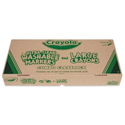 Crayola Combo Classpack - Large Size Crayons and Washable Markers, Pkg of 256