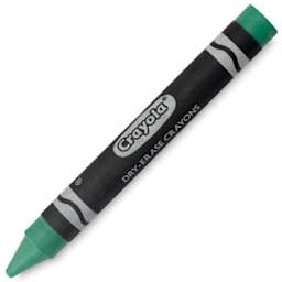 Crayola Dry-Erase Crayon - Single Green Crayon shown at angle
