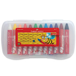 Faber-Castel Jumbo Beeswax Crayons - Top view of package of Set of 12