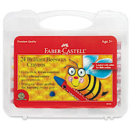 Faber-Castel Jumbo Beeswax Crayons - Front of package of set of 24