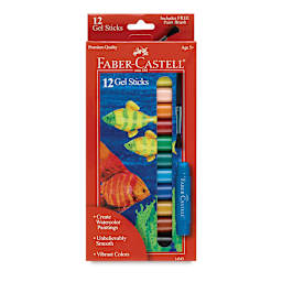 Faber-Castell Gel Sticks - Set of 13, Assorted Colors, font of the packaging