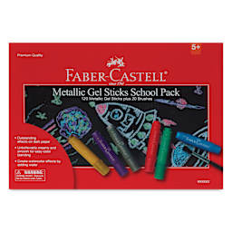 Faber-Castell Gel Sticks -  Set of 140, Metallic Colors, front of the packaging