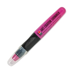 Marabu Art Crayon - Shimmer Rose Pink, cap on 