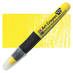 Marabu Art Crayon - Yellow 220 crayon and swatch