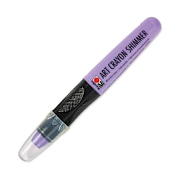 Marabu Art Crayon - Shimmer Lavender, cap on