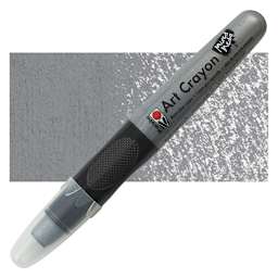 Marabu Art Crayon - Silver 082 crayon and swatch