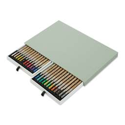 Bruynzeel Design Pastel Pencils - Assorted Colors, Set of 24 (drawers pulled out)
