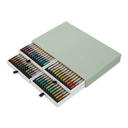 Bruynzeel Design Pastel Pencils - Assorted Colors, Set of 48 (drawers pulled out)