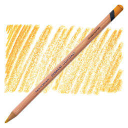 Derwent Lightfast Colored Pencil - Golden Sun pencil and swatch