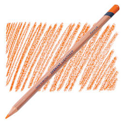 Derwent Lightfast Colored Pencil - Flame pencil and swatch