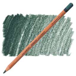 Derwent Lightfast Colored Pencil - Spruce Green pencil and swatch