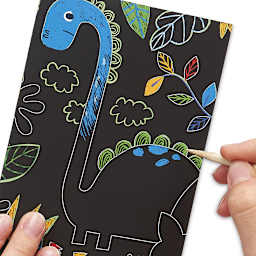 Ooly Scratch and Scribble Mini Scratch Art Kit - Dinosaur Days