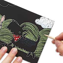 Ooly Scratch and Scribble Mini Scratch Art Kit - Playful Pups