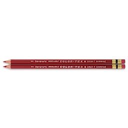 General's Color-Tex Red Checking Pencil - 2 Red pencils shown horizontally
