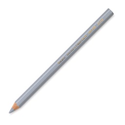 Caran D 'Ache Colorblock Maxi Metallic Pencils - Angled view of Silver Pencil