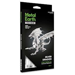 Metal Earth Dragon 3D Metal Model Kit - Silver Dragon (package)