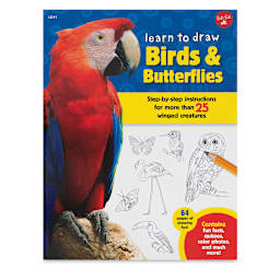 Learn to Draw Birds and Butterflies - Front cover of Book