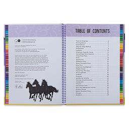 Horses & Ponies Drawing & Activity Book - Inside spread of Table of Contents