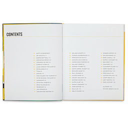 50 Artists You Should Know - Inside spread of Table of Contents
