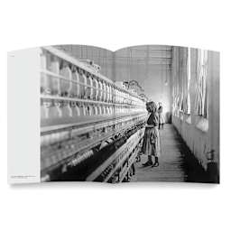 50 Photos You Should Know - Spread showing child working in cotton mill
