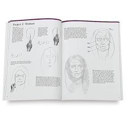The Art of Drawing & Painting Portraits - Spread about sketching a Woman

