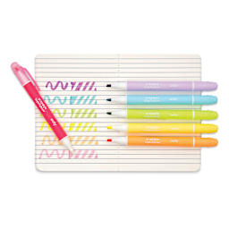 Ooly Mini Magic Liners Erasable Highlighters (six highlighters with notebook)