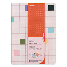 Kikkerland Inkerie Undated Weekly Planner, front cover with packaging