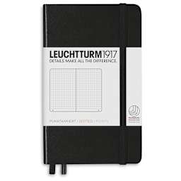 Leuchtturm1917 Dotted Hardbound Notebook - Black, 3-1/2" x 6"