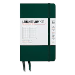 Leuchtturm1917 Dotted Hardbound Notebook - Forest Green, 3-1/2" x 6"