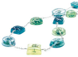 Castin’ Craft Transparent Resin Dyes - Multicolored Dyed Resin Necklace shown