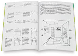 Perspective - Inside spread showing perspective on objects in drawing of room