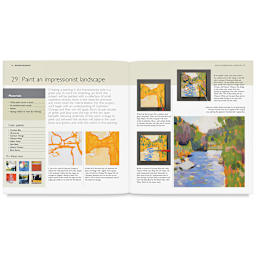 Learn to Paint in Acrylics with 50 Small Paintings - Inside spread showing Painting No. 29
