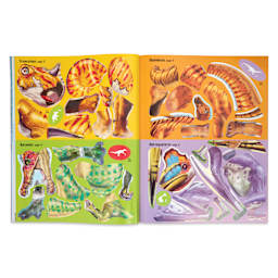 Usborne Build Your Own Sticker Book - Dinosaurs, Triceratops, Diploducus, Baryonyx, and Hatzegopteryx