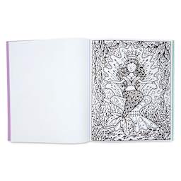 Usborne Magic Painting Book - Mermaids, mermaid on throne