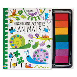 Usborne Fingerprint Activity Book - Animals, front cover