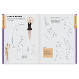 The Complete Book of Poses for Artists - Spread on Balance and Movement
