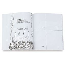 The Drawing Mind - Spread with exercise about feeling different Textures 
