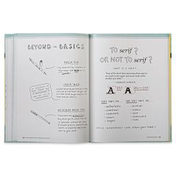 The Complete Book of Calligraphy & Lettering - Inside pages about tools and Serif script